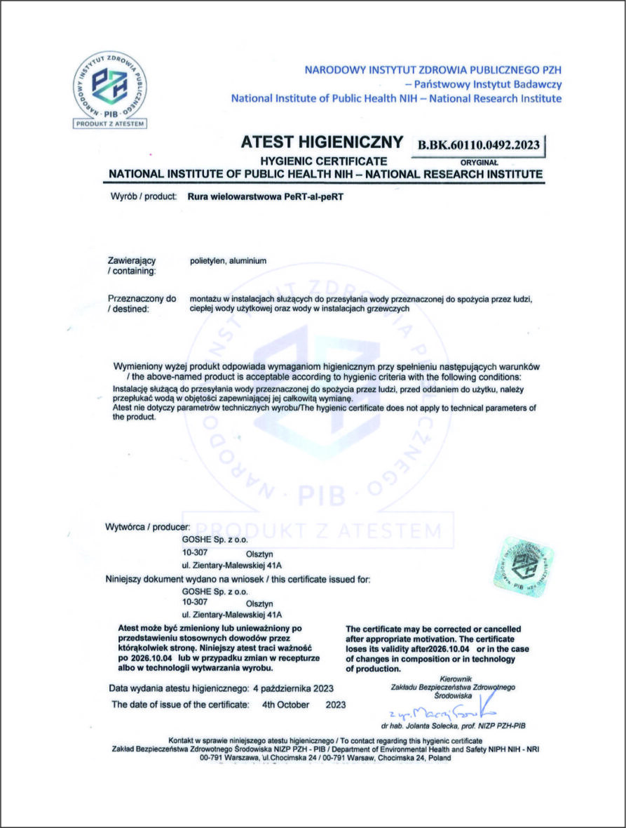 • PZH rura PERT-al-PERT